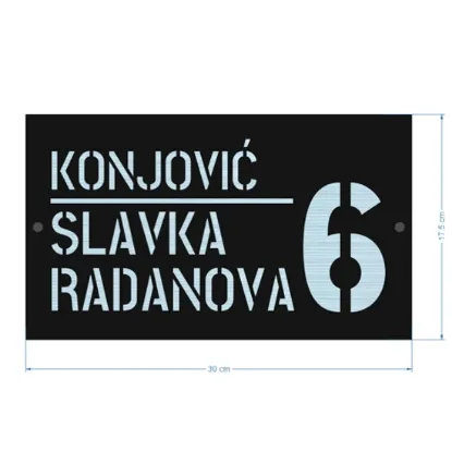 Slika Kućni broj Standard-B