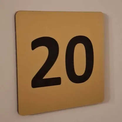 Slika Natpis za vrata - Zaobljena kocka