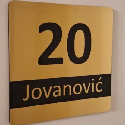 Slika Natpis za vrata - Zaobljena kocka