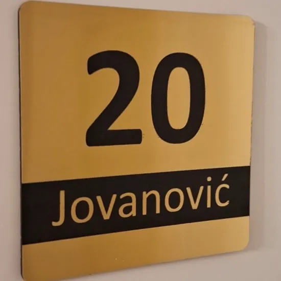 Slika Natpis za vrata - Zaobljena kocka