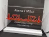 Personalizovana LED lampa sa natpisom, osvetljena u mraku, idealan poklon za godišnjicu braka ili veze