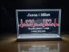 Personalizovana LED lampa sa natpisom, osvetljena u mraku, idealan poklon za godišnjicu braka ili veze