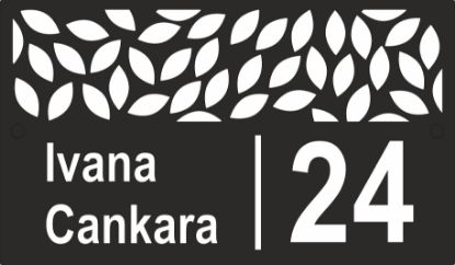 Broj za kuću - crno / bela boja