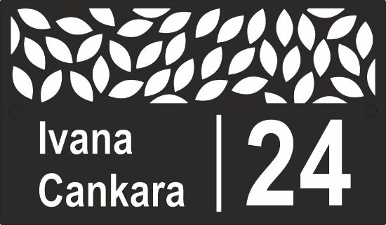 Broj za kuću - crno / bela boja