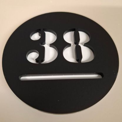 Slika Pločica za vrata - Krug 3D