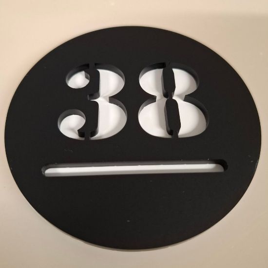 Slika Pločica za vrata - Krug 3D