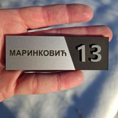 Pločica za vrata sa prezimenom i brojem