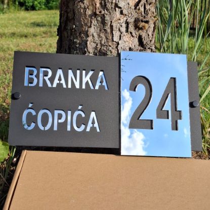 Tabla sa imenom ulice i brojem Kula
