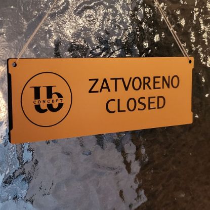Pločica za vrata otvoreno zatvoreno